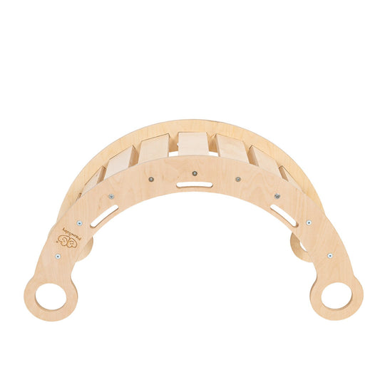 Snug Rocker for Kids - Natural With Pink Pillow