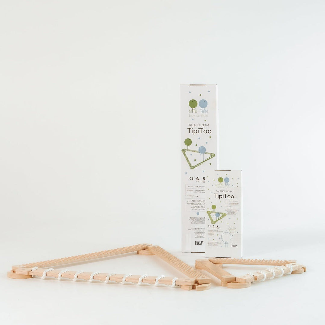 TipiToo® Large Balance Beam 3 Piece Set - White Rope