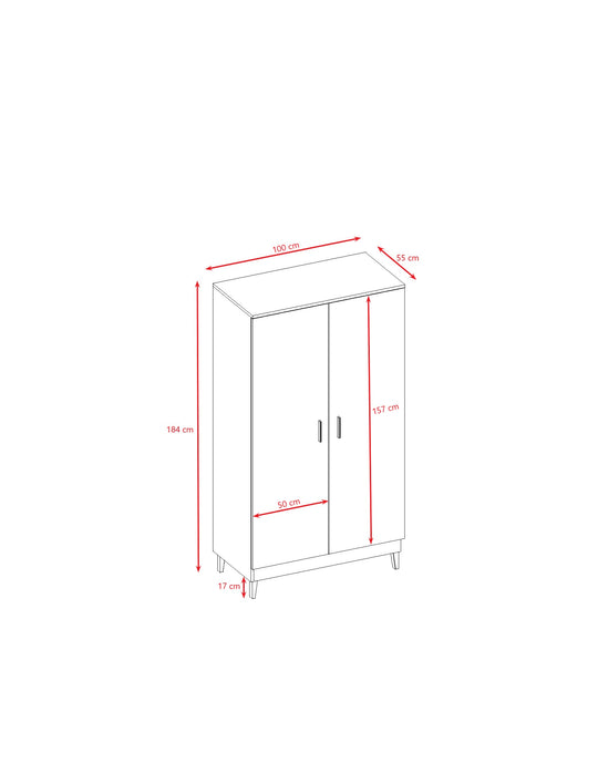 Wardrobe Kubi - White