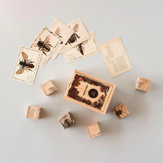 Houten blokken bijenleven - soorten bijen