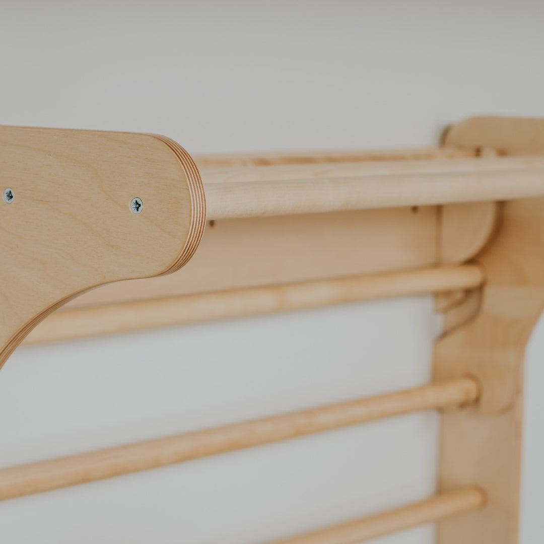 Pikler Triangle Climber with Swedish Wall Add-On (Ages 6mโ7y)