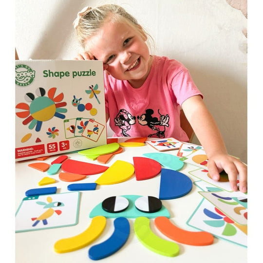 Wooden Montessori shape Puzzle