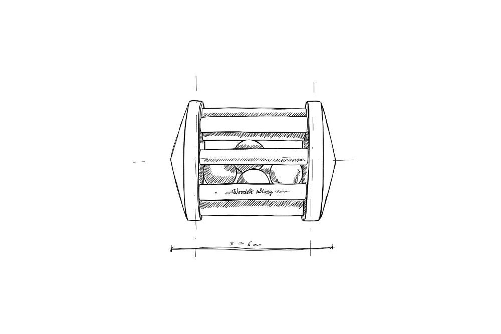 Houten rammelaar - Tortelduif