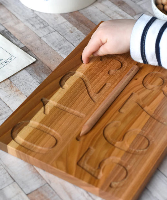 Houten Montessori-getallenbord