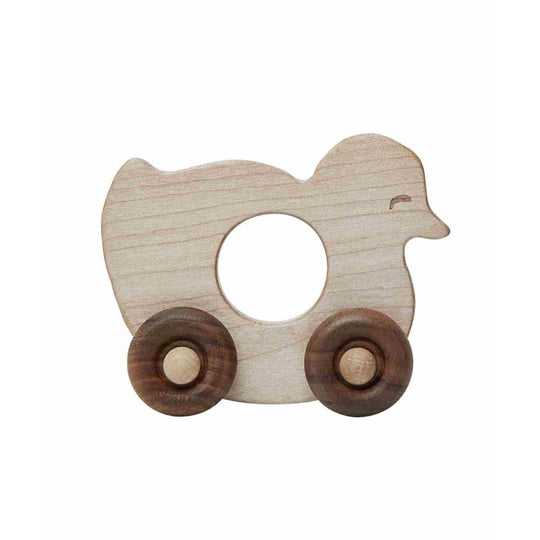 Wooden Toy on Wheels - Duck