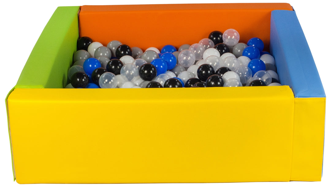 Square eco-leather ball pit with 300 balls, 5 elements