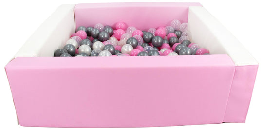 Square eco-leather ball pit with 200 balls, 5 elements