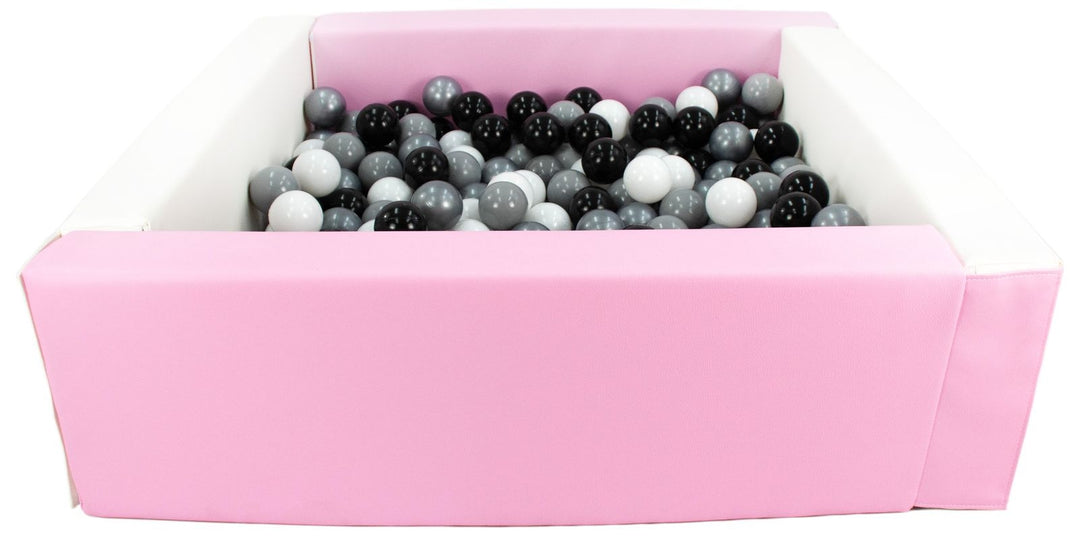 Square eco-leather ball pit with 300 balls, 5 elements