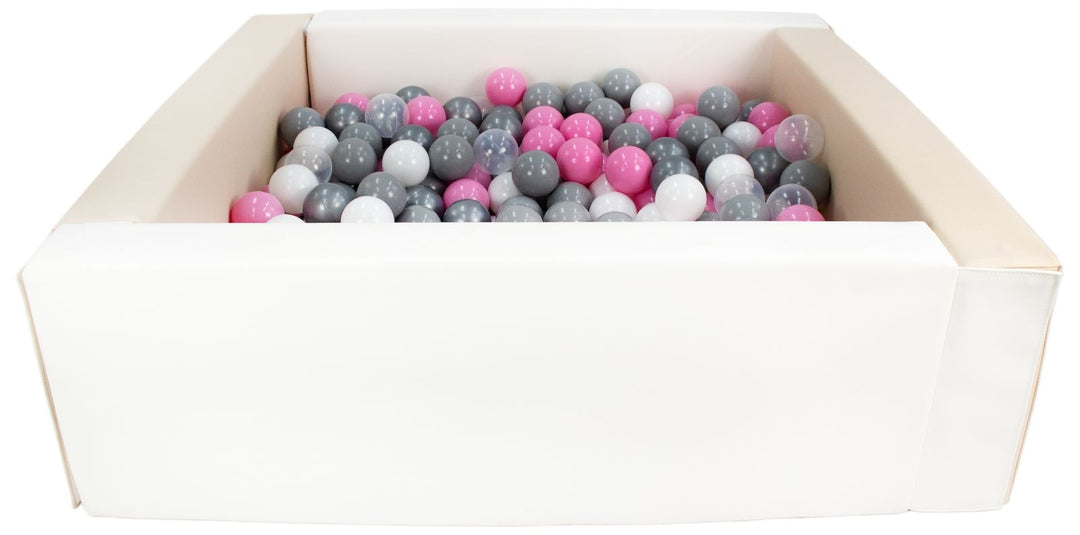 Square eco-leather ball pit with 300 balls, 5 elements