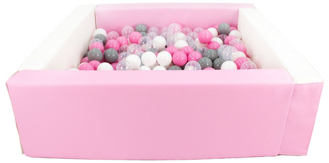 Square eco-leather ball pit with 300 balls, 5 elements