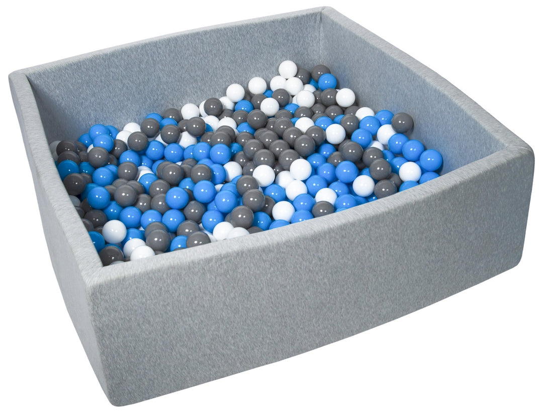 Soft Jersey ball pit with 600 balls, 120x120 cm