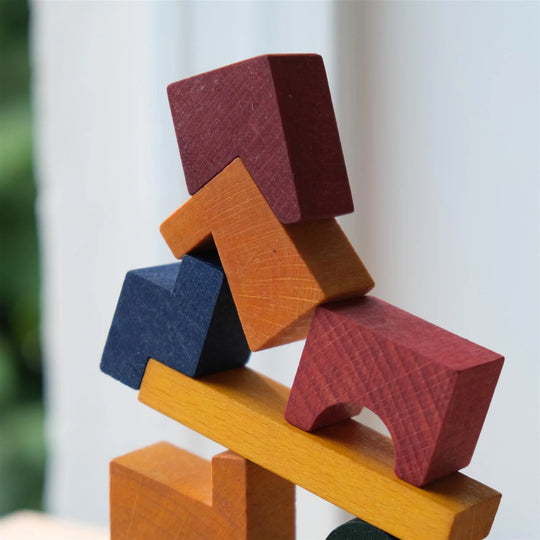 Houten torenpuzzel - kleurrijk