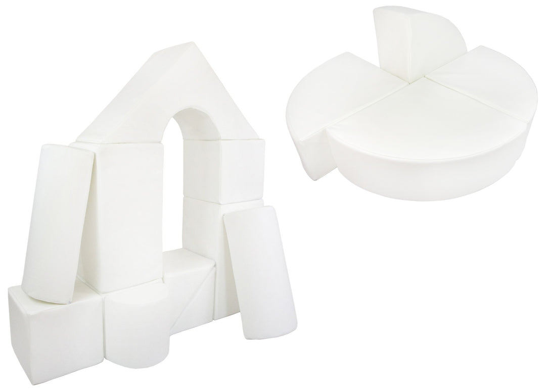 Castle + wheel set of 15 large foam blocks