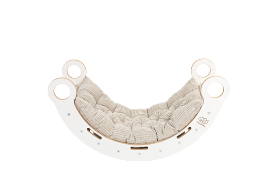 White Wooden Dream Rocker with Pillow and Slide - Small