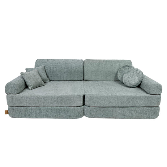 Large Modular Sofa for Kids - Premium Boucle, Fresh Mint