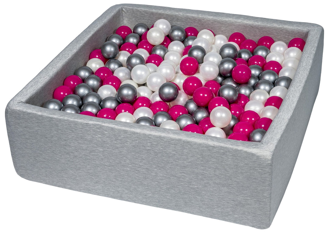 Soft Jersey ball pit with 450 balls, 90x90 cm