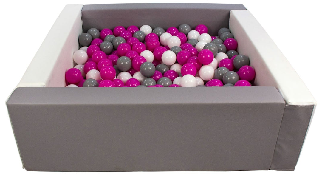 Square eco-leather ball pit with 300 balls, 5 elements