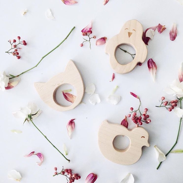 Houten bijtring - Pinguïn