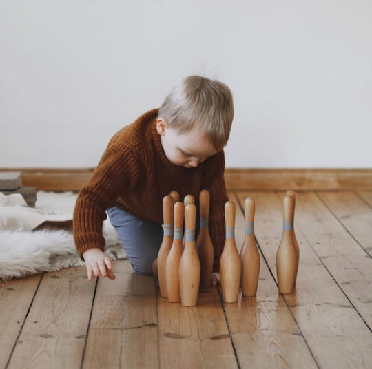 Wooden Bowling Pins - Natural