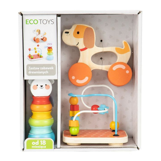 3-in-1 Houten Speelset – Leren, Spelen & Ontdekken