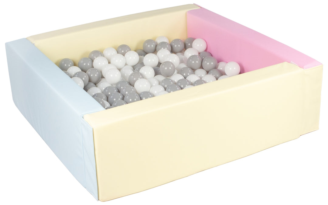 Square eco-leather ball pit with 300 balls, 5 elements