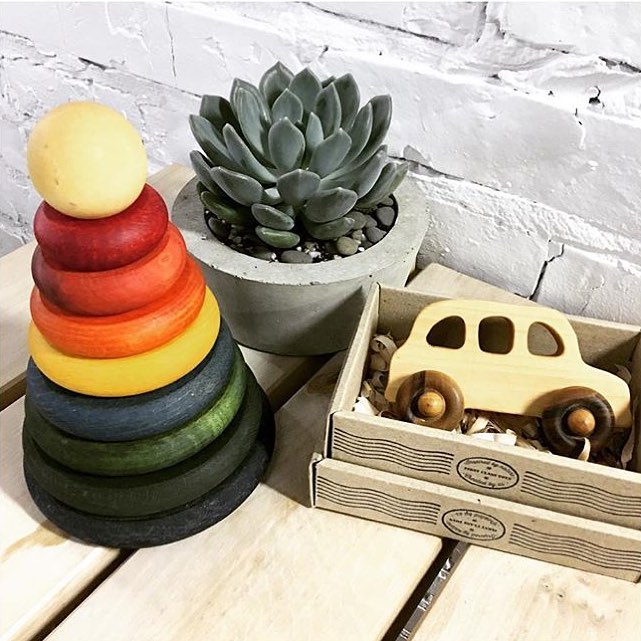 Houten auto - Engelse taxi