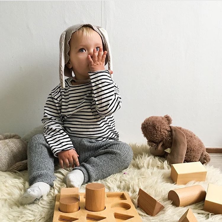 Houten vormensorteerblokken - Naturel XL