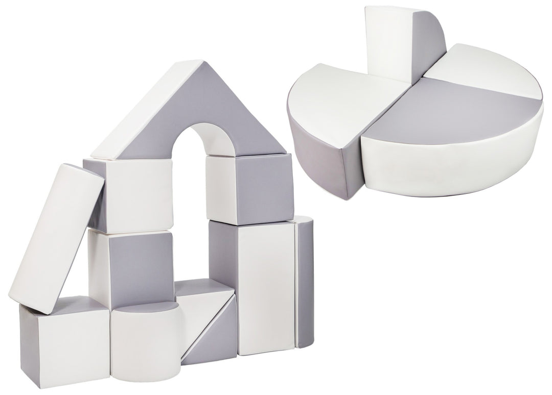 Castle + wheel set of 15 large foam blocks