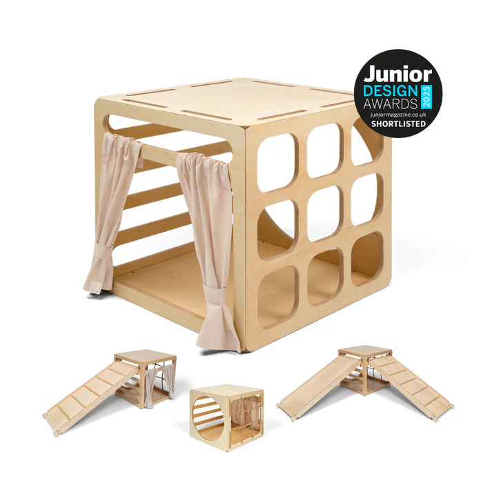 CUBITRI® Climbing Play Cube With Wooden Window