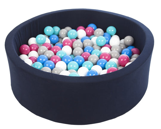 Soft Jersey ball pit with 300 balls, navy