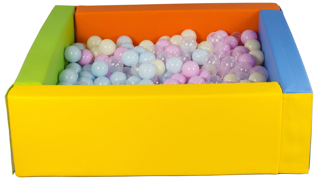 Square eco-leather ball pit with 300 balls, 5 elements