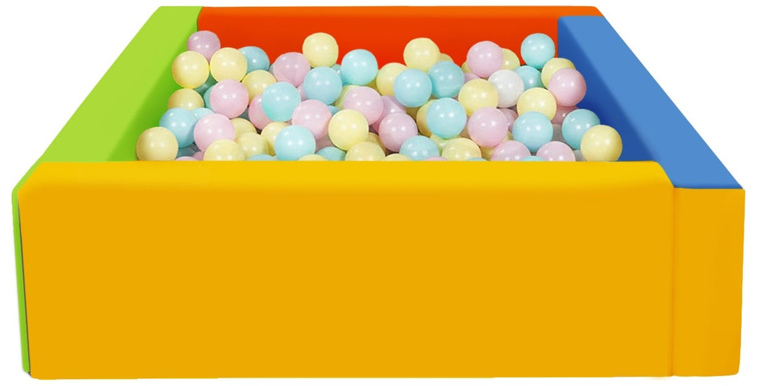 Square eco-leather ball pit with 200 balls, 5 elements