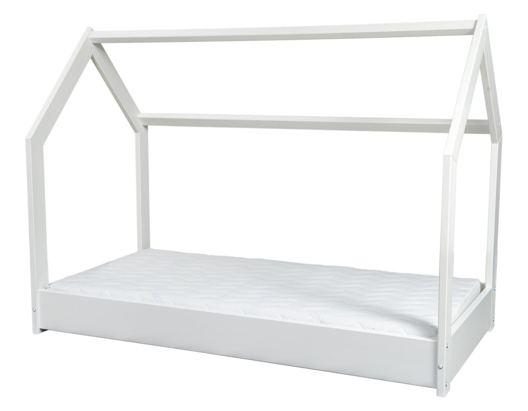 Wooden house bed 160x80cm + ECO mattress