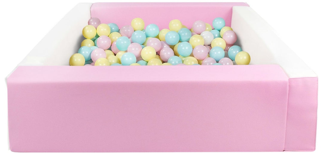 Square eco-leather ball pit with 200 balls, 5 elements