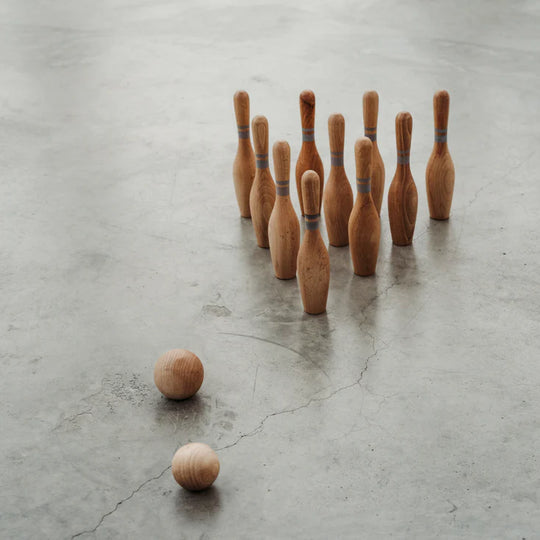 Wooden Bowling Pins - Natural