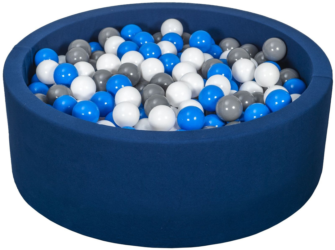 Soft Jersey ball pit with 450 balls, navy