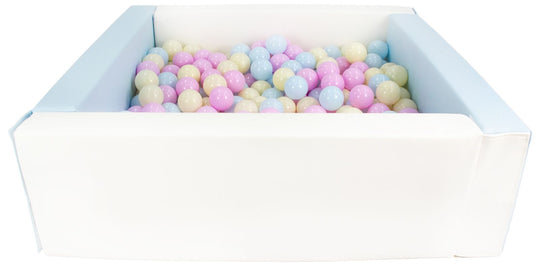 Square eco-leather ball pit with 300 balls, 5 elements