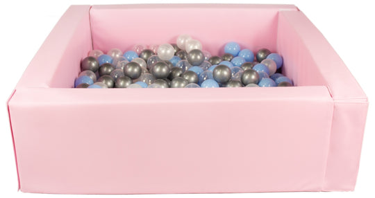 Square eco-leather ball pit with 200 balls, 5 elements