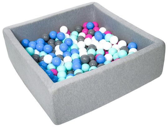 Soft Jersey ball pit with 300 balls, 90x90 cm
