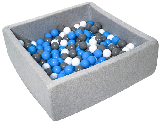 Soft Jersey ball pit with 300 balls, 90x90 cm