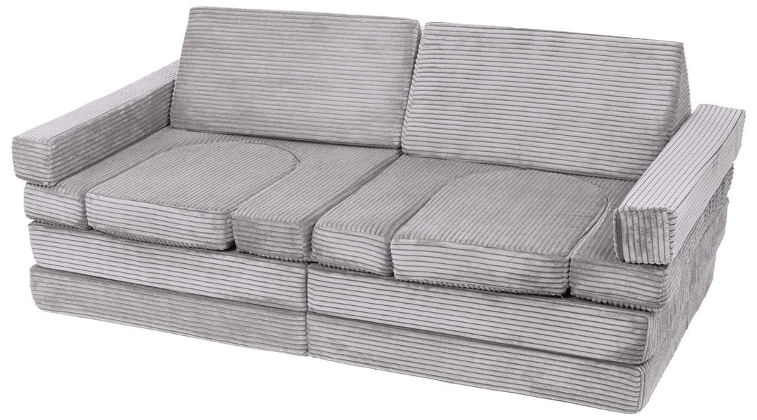 Modular sofa bed, multifunctional foam blocks, car with steering wheel