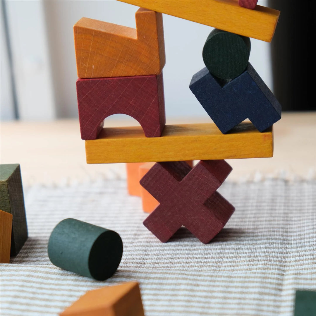 Houten torenpuzzel - kleurrijk