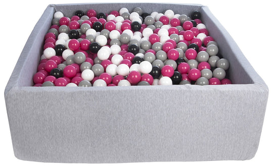 Soft Jersey ball pit with 1200 balls, 120x120 cm