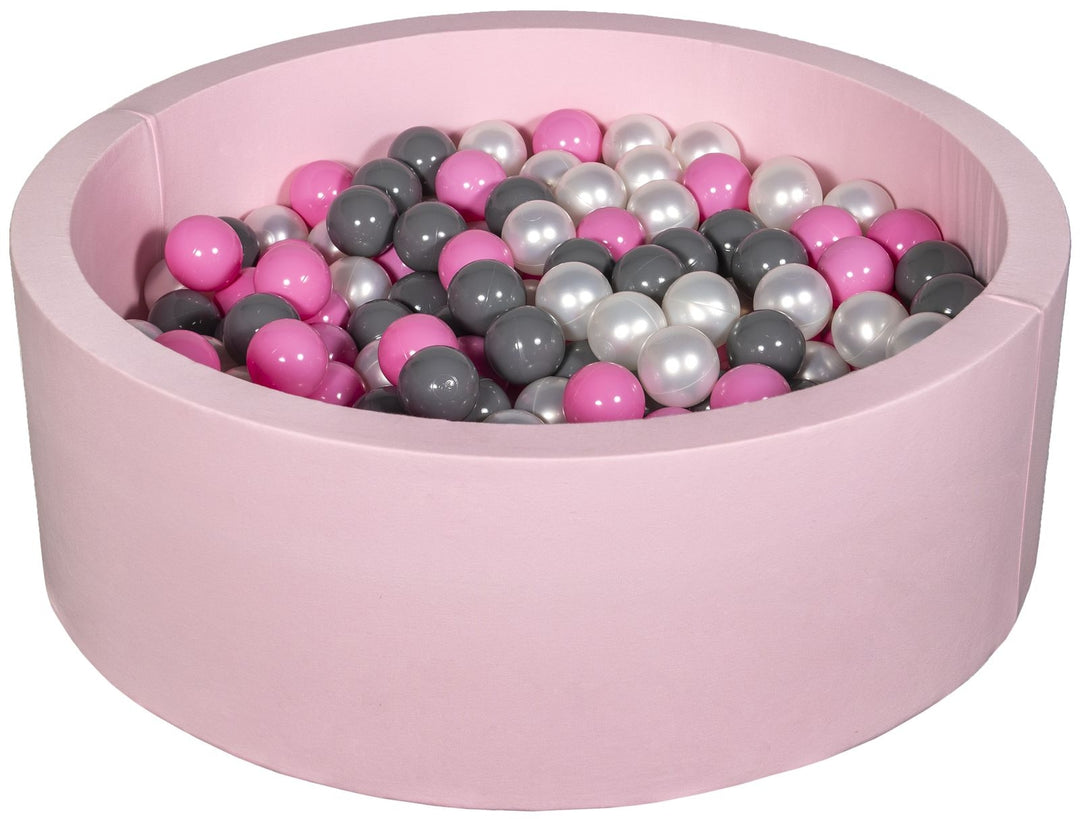 Soft Jersey ball pit with 200 balls, pink