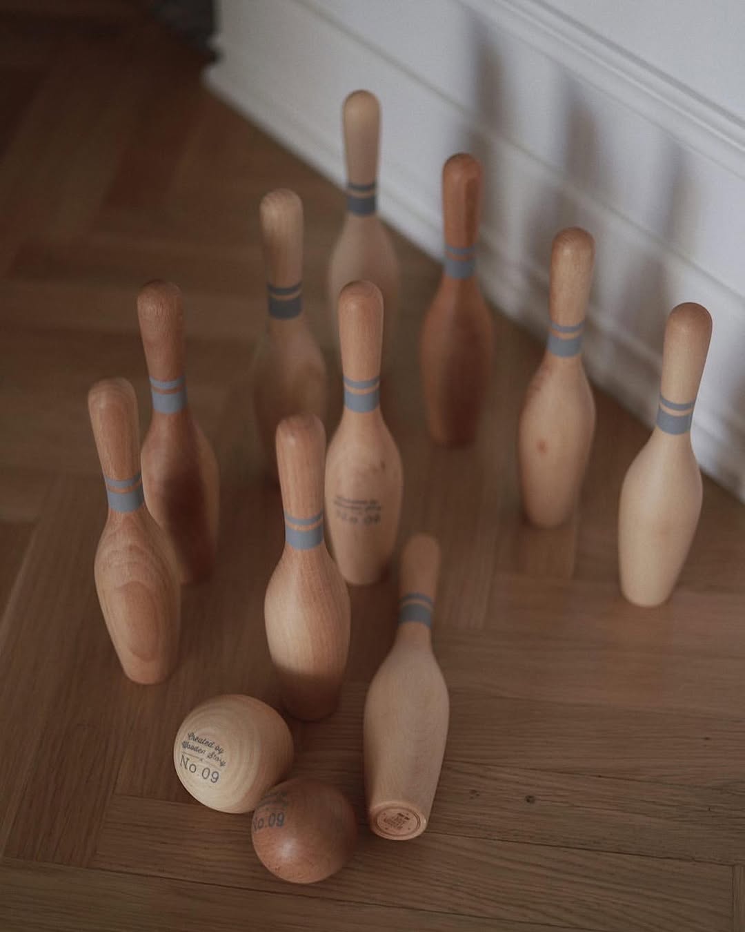 Wooden Bowling Pins - Natural