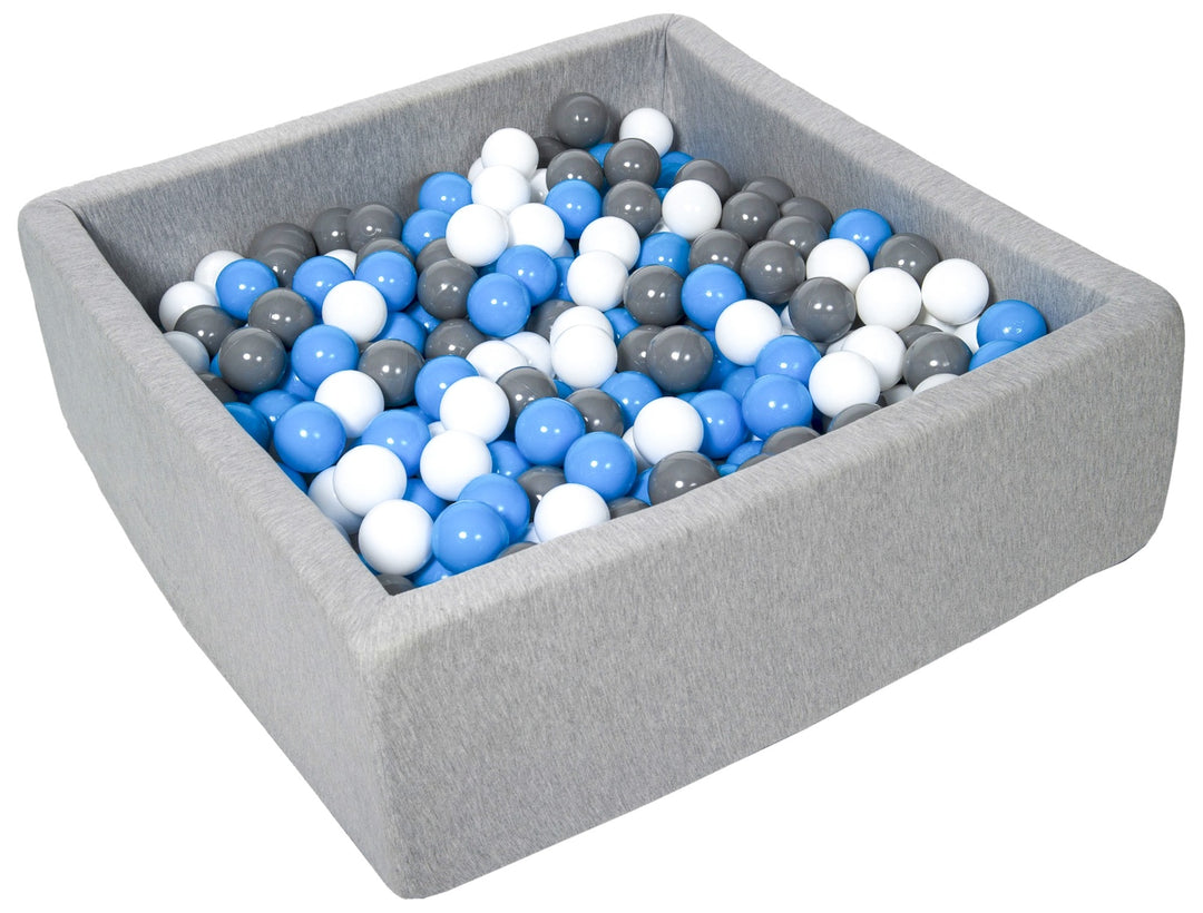 Soft Jersey ball pit with 450 balls, 90x90 cm