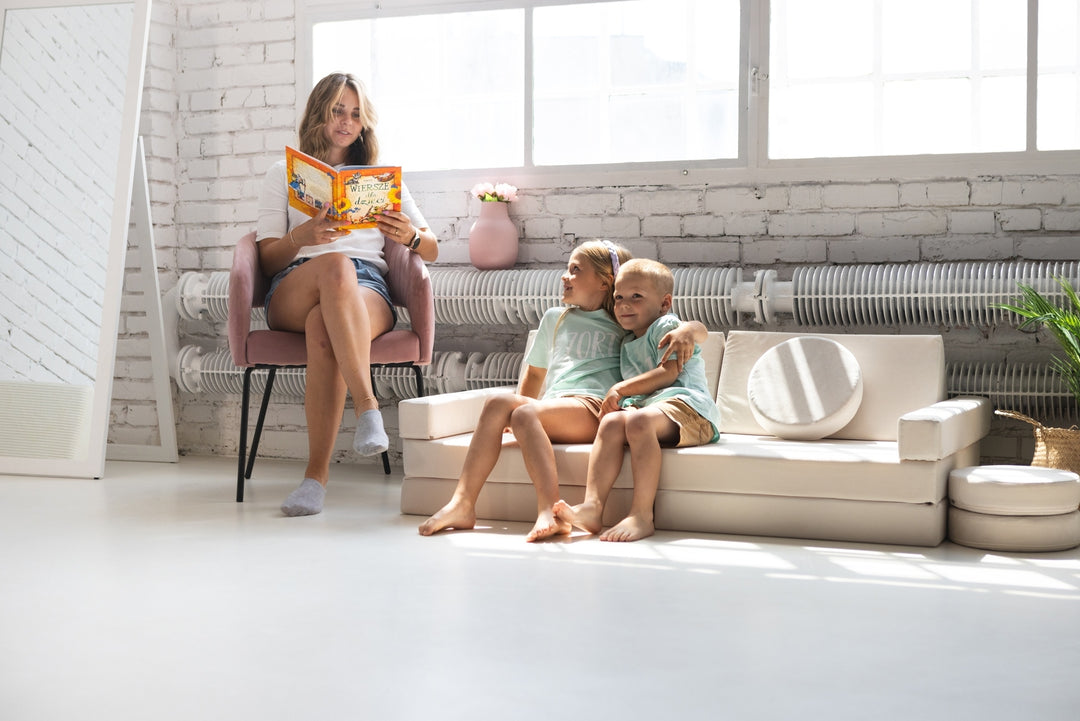 Modular kids sofa, foam blocks