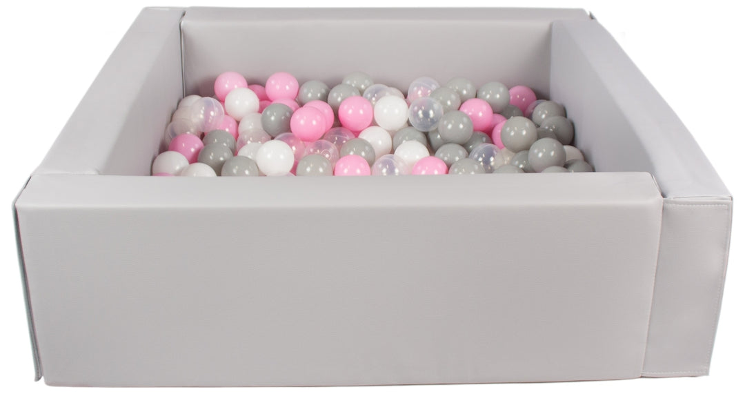 Square eco-leather ball pit with 300 balls, 5 elements