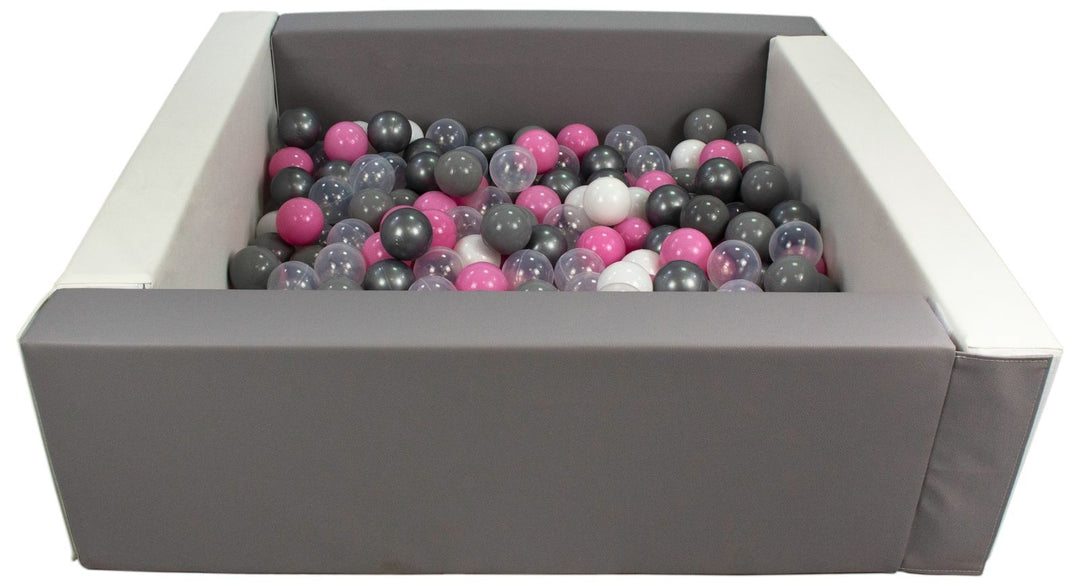 Square eco-leather ball pit with 200 balls, 5 elements