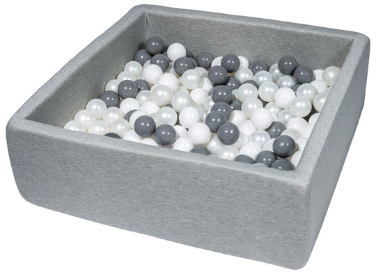 Soft Jersey ball pit with 200 balls, 90x90 cm